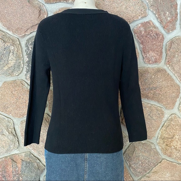 Lindor 100% cotton black sweater - Picture 2 of 4